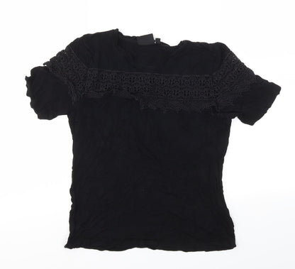 BE YOU Girls Black   Basic T-Shirt Size 10 Years