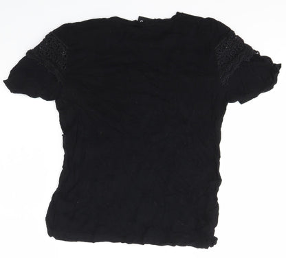 BE YOU Girls Black   Basic T-Shirt Size 10 Years