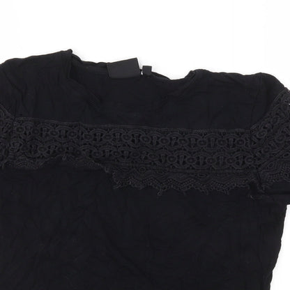 BE YOU Girls Black   Basic T-Shirt Size 10 Years