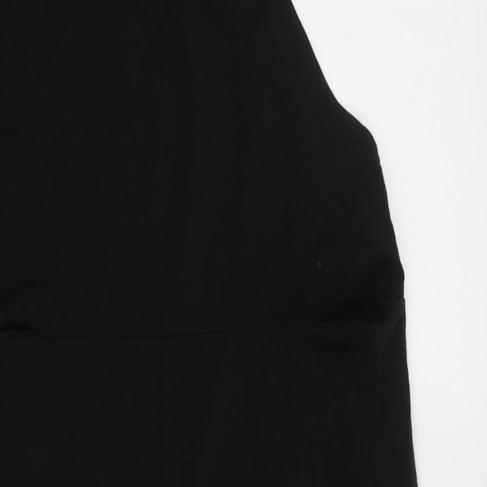 Womens UK Size XL Made in Italy Regular Fit Dungarees Black Trousers