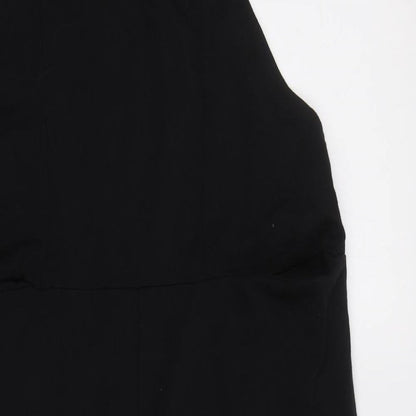 Womens UK Size XL Made in Italy Regular Fit Dungarees Black Trousers
