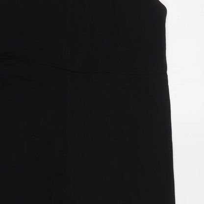 Womens UK Size XL Made in Italy Regular Fit Dungarees Black Trousers