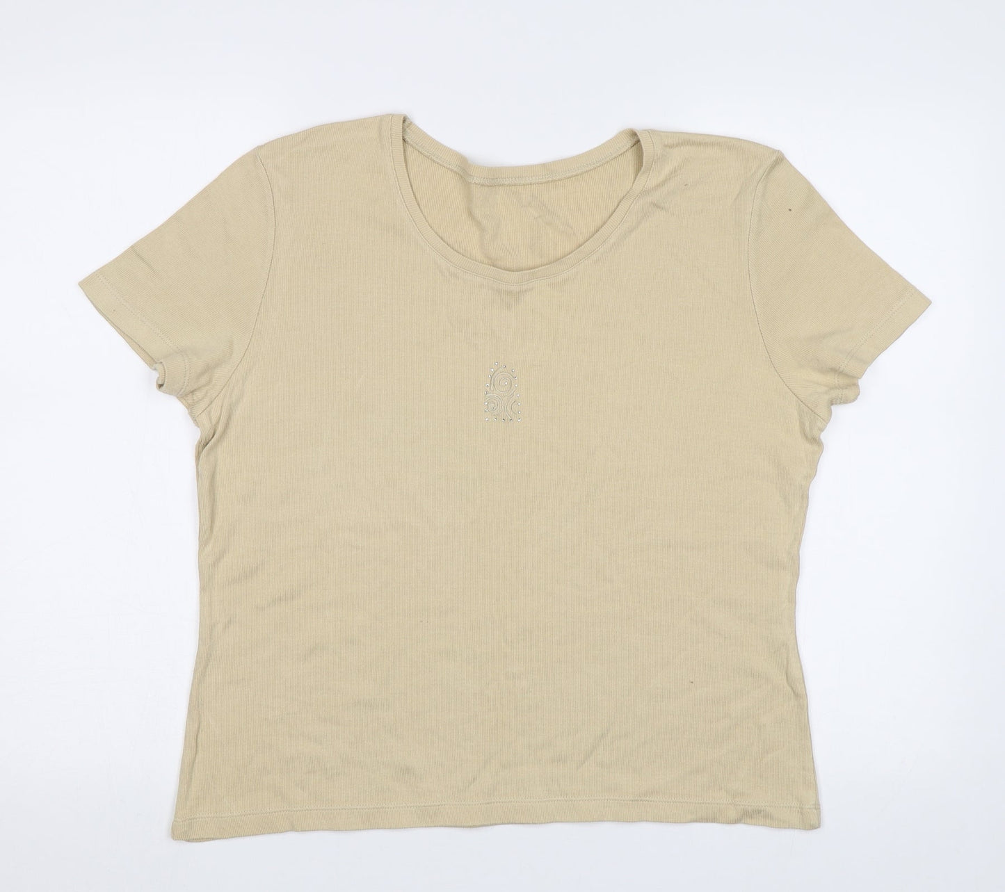 Womens UK Size XL Mackays Beige Basic Polo