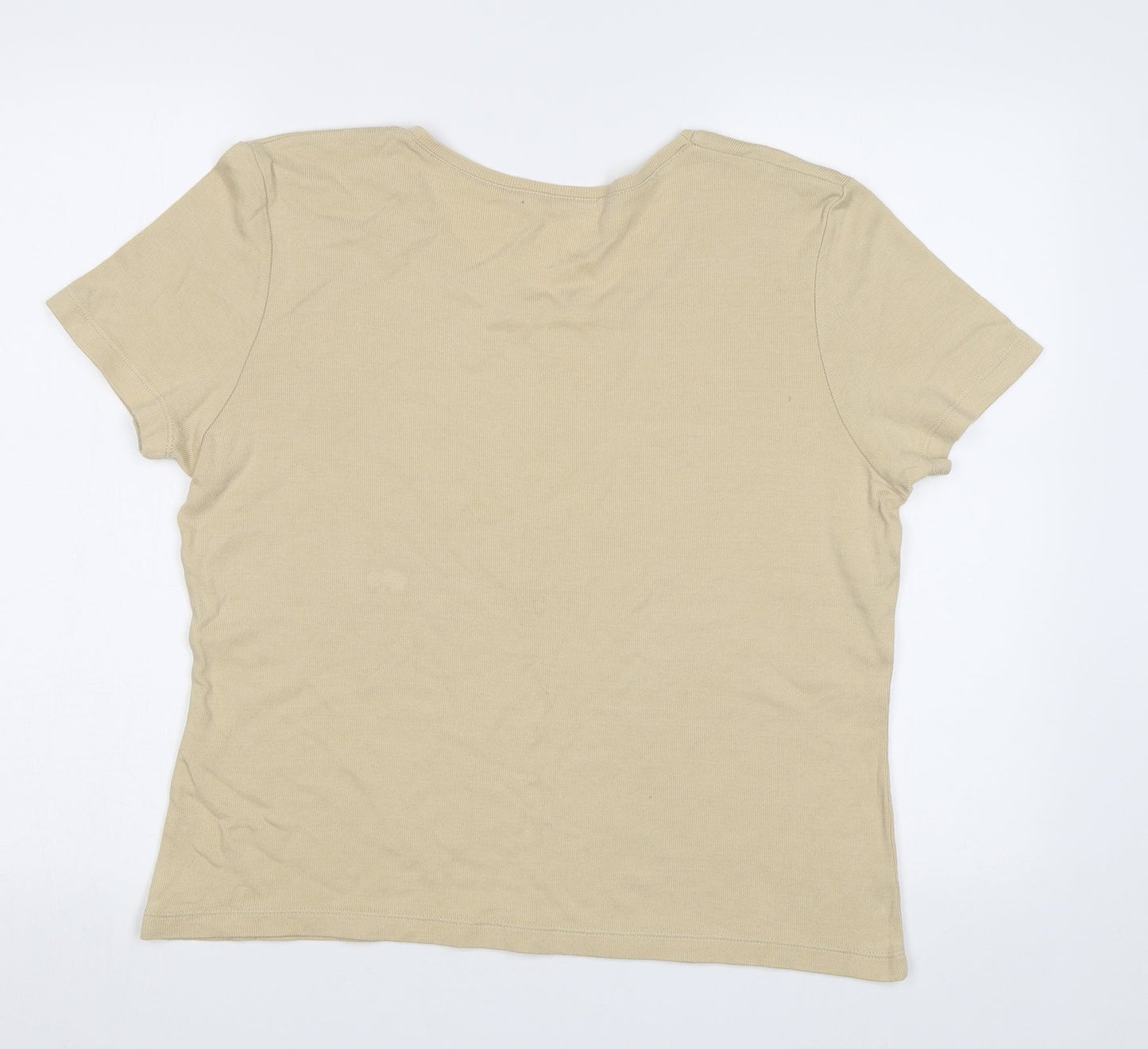 Womens UK Size XL Mackays Beige Basic Polo