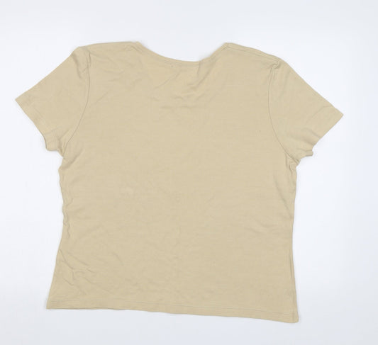 Womens UK Size XL Mackays Beige Basic Polo