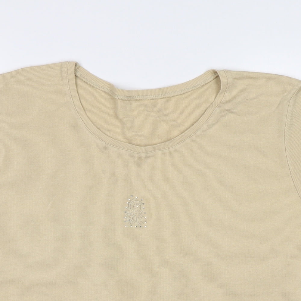 Womens UK Size XL Mackays Beige Basic Polo
