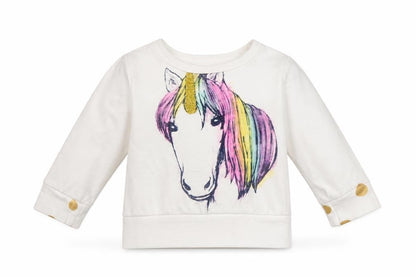 Fuerjiafushi Baby White   Basic Blouse Size 3-6 Months  - Unicorn