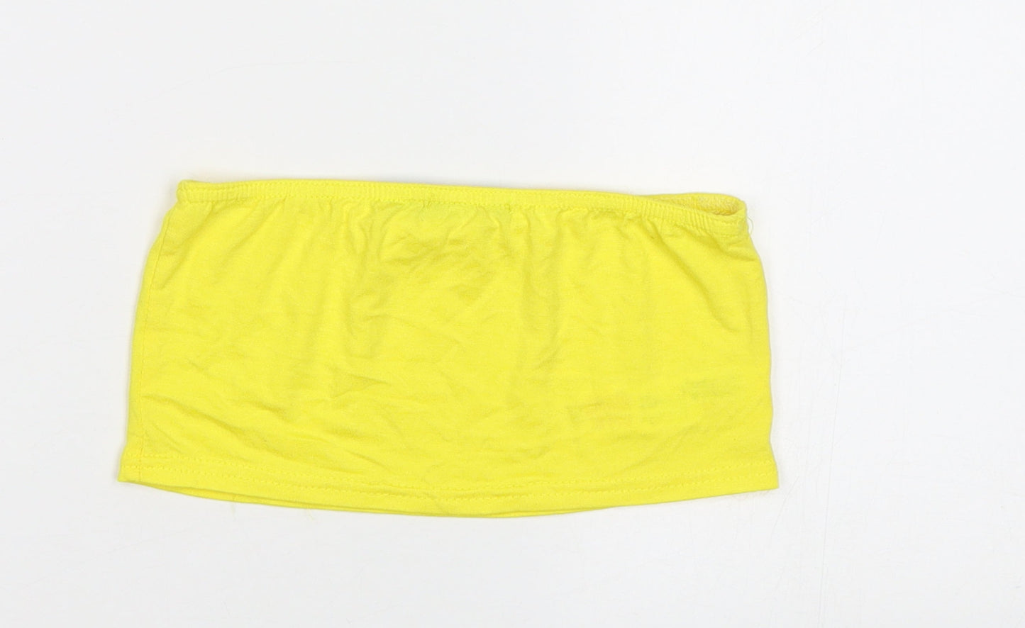 Boohoo Womens Yellow   Cropped Blouse Size 6  - Boob Tube