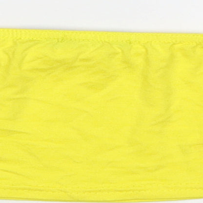 Boohoo Womens Yellow   Cropped Blouse Size 6  - Boob Tube