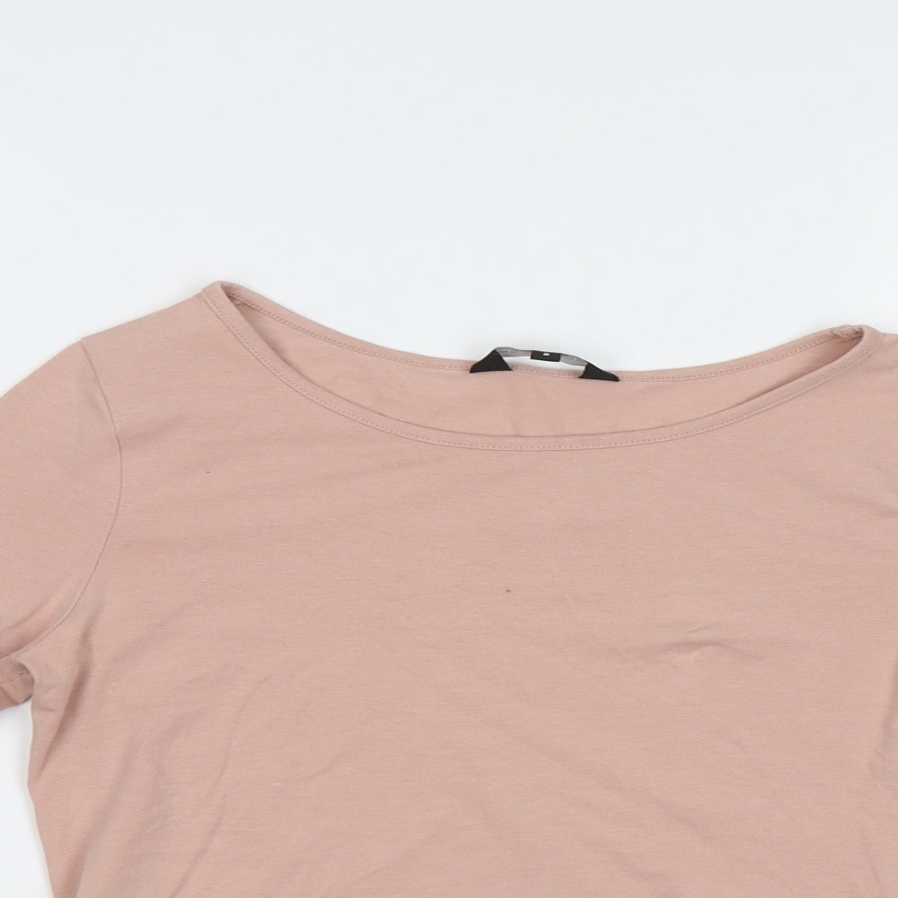 New Loo Womens Pink   Cropped T-Shirt Size 8