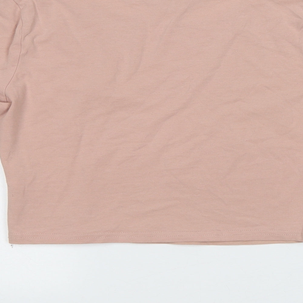 New Loo Womens Pink   Cropped T-Shirt Size 8