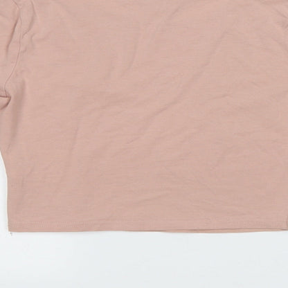 New Loo Womens Pink   Cropped T-Shirt Size 8
