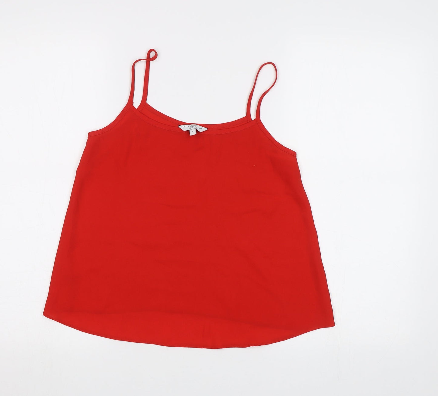 Womens UK Size 8 New Look Red Basic Tank