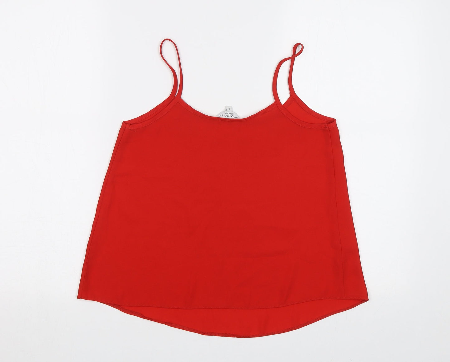 Womens UK Size 8 New Look Red Basic Tank