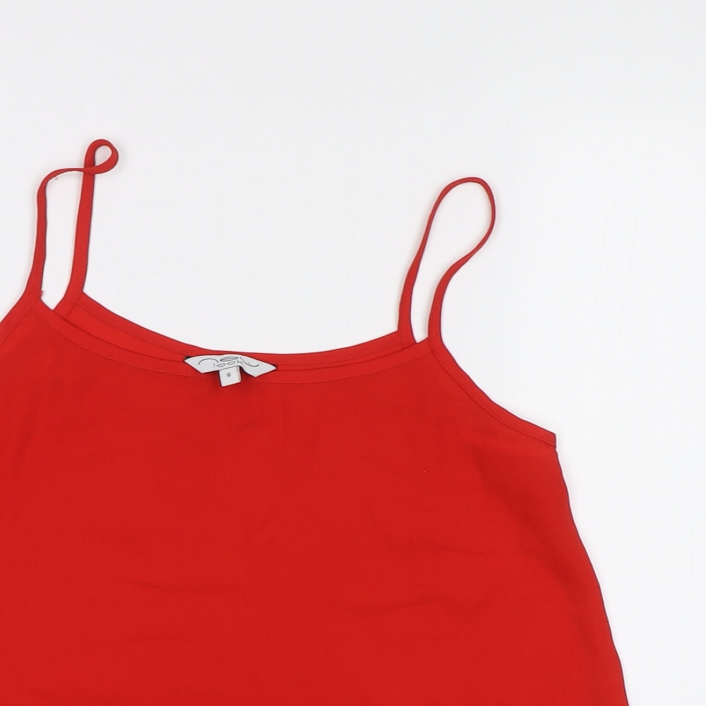 Womens UK Size 8 New Look Red Basic Tank