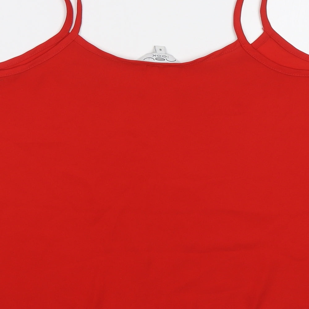 Womens UK Size 8 New Look Red Basic Tank