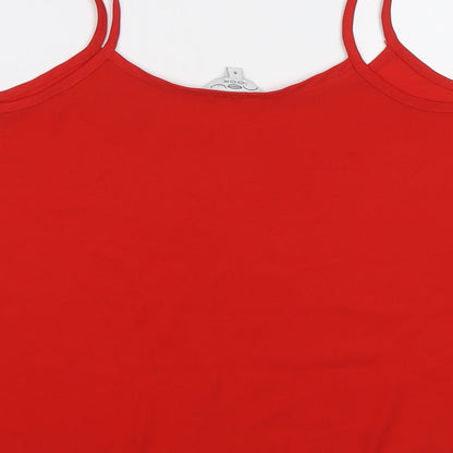 Womens UK Size 8 New Look Red Basic Tank