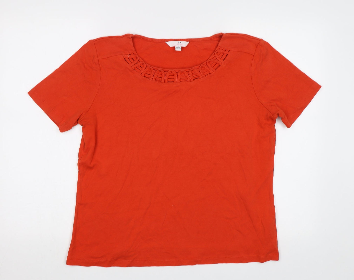 Womens UK Size L Julipa Red Basic Blouse