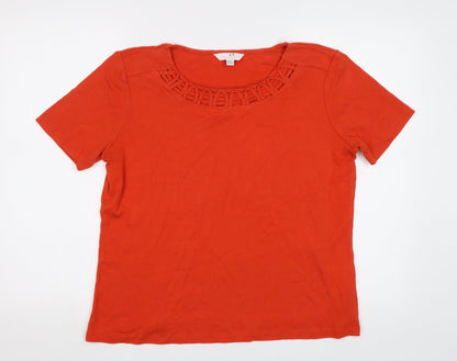Womens UK Size L Julipa Red Basic Blouse