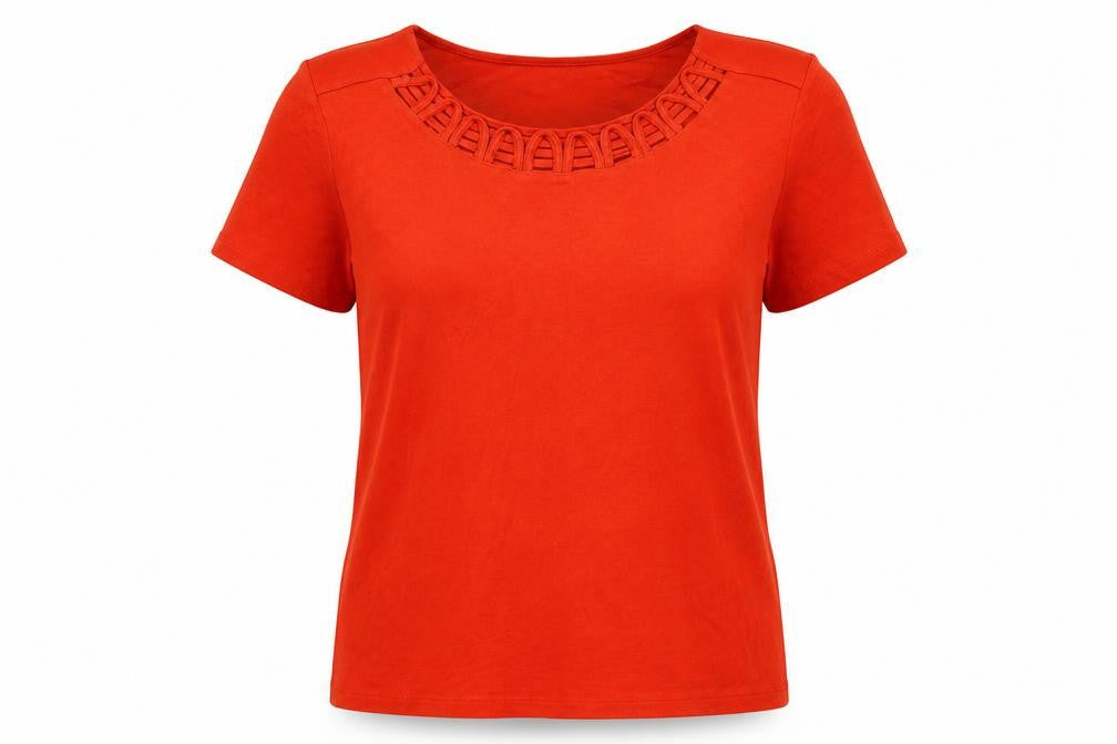 Womens UK Size L Julipa Red Basic Blouse