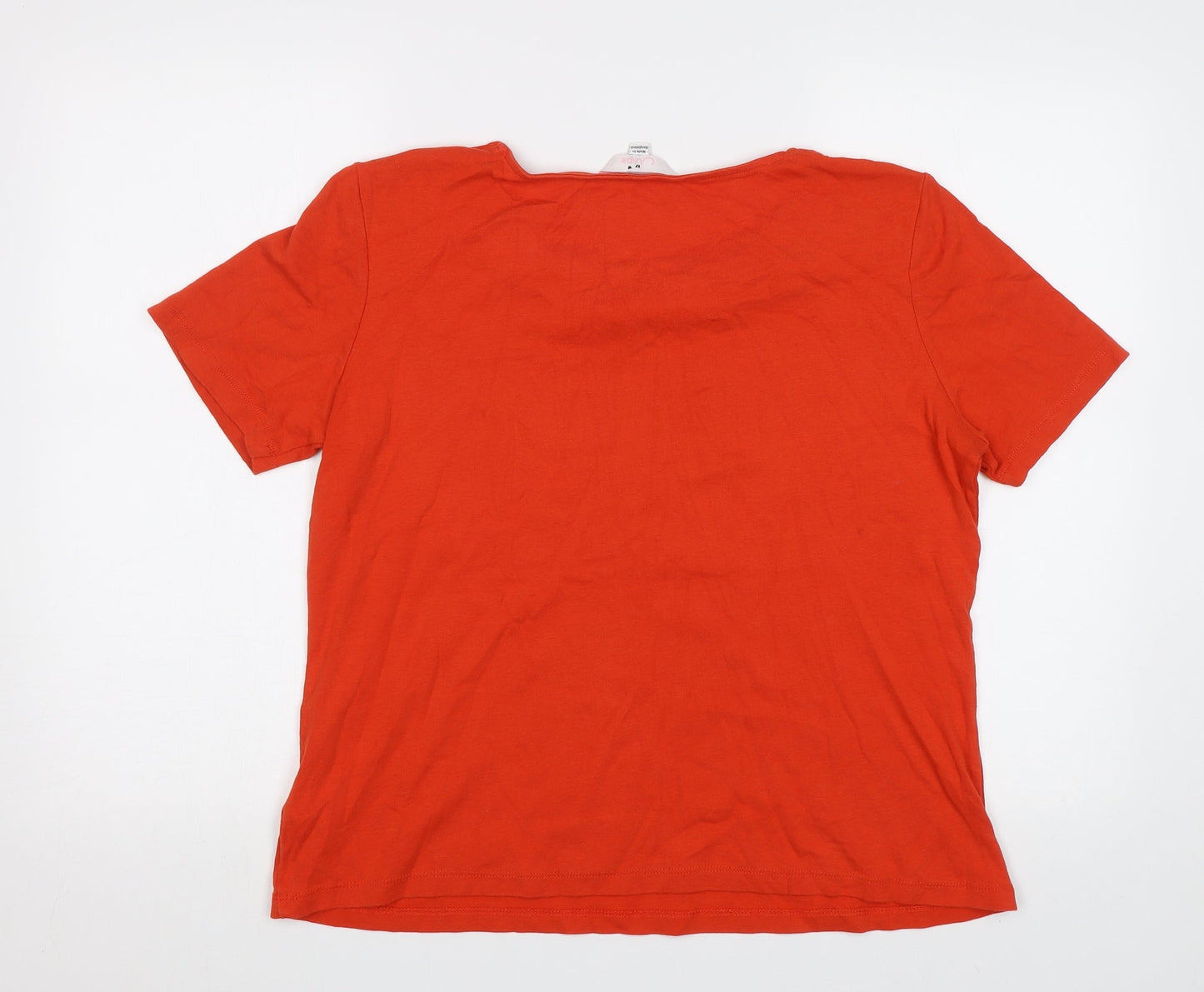 Womens UK Size L Julipa Red Basic Blouse