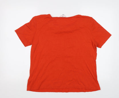 Womens UK Size L Julipa Red Basic Blouse