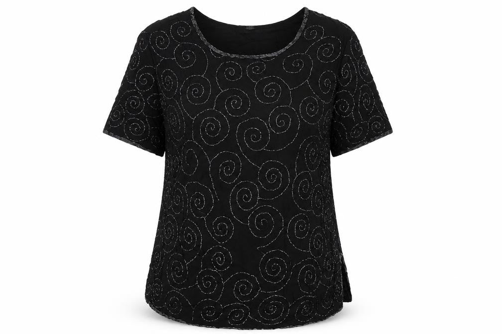 Womens UK Size XL Preworn Black Basic Blouse