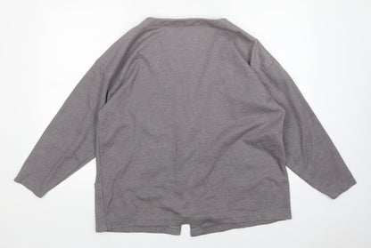 Design Essentials Womens Grey   Cardigan Jumper One Size