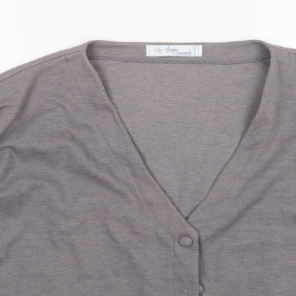 Design Essentials Womens Grey   Cardigan Jumper One Size