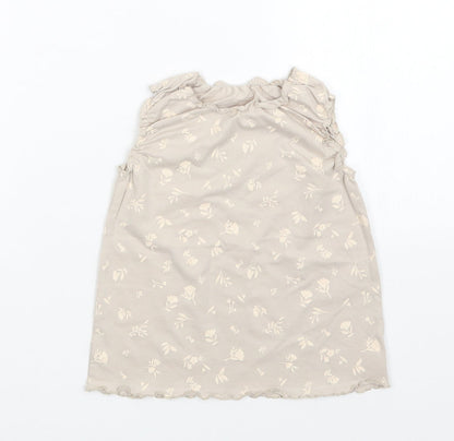 George Girls Grey Floral  A-Line  Size 12-18 Months