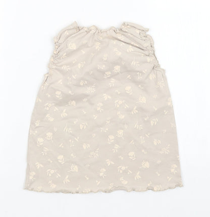 George Girls Grey Floral  A-Line  Size 12-18 Months