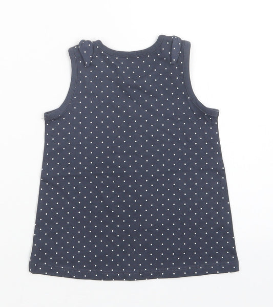 George Girls Blue Polka Dot  Tank Dress  Size 12-18 Months