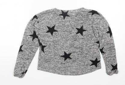 H&M Girls Grey   Pullover Jumper Size 9-10 Years