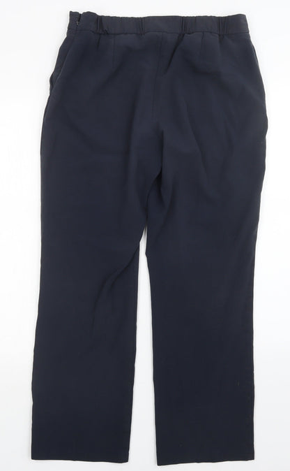 Womens UK Size 12 M&s Slim Fit  Blue Trousers