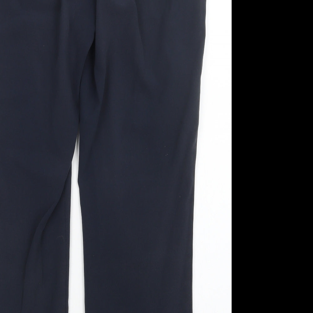 Womens UK Size 12 M&s Slim Fit  Blue Trousers