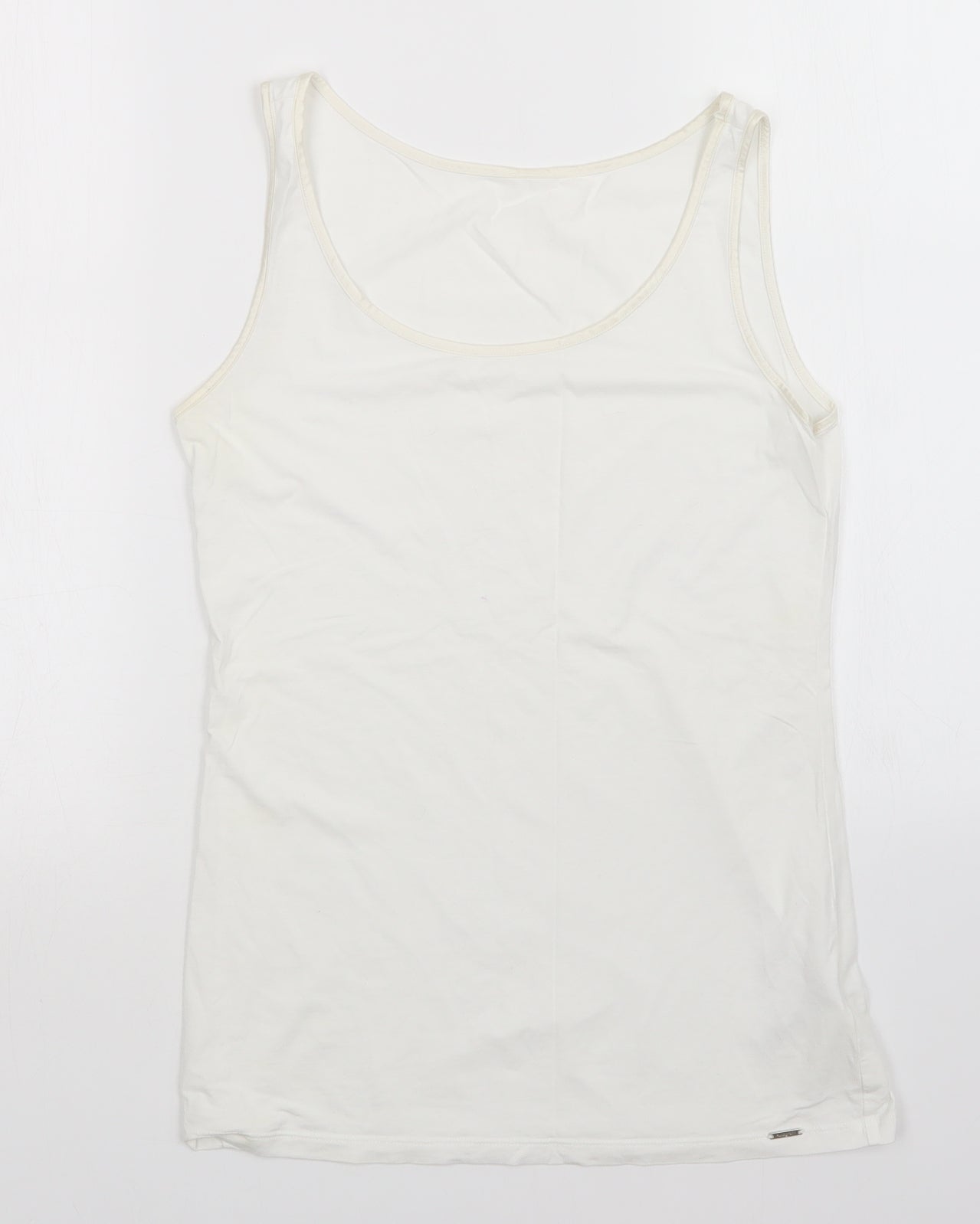 Womens UK Size 12 M&S White Basic Tank