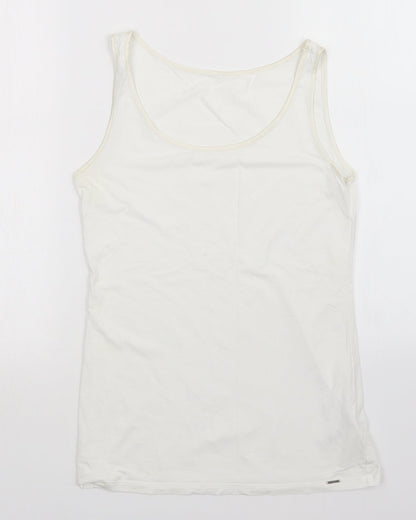 Womens UK Size 12 M&S White Basic Tank