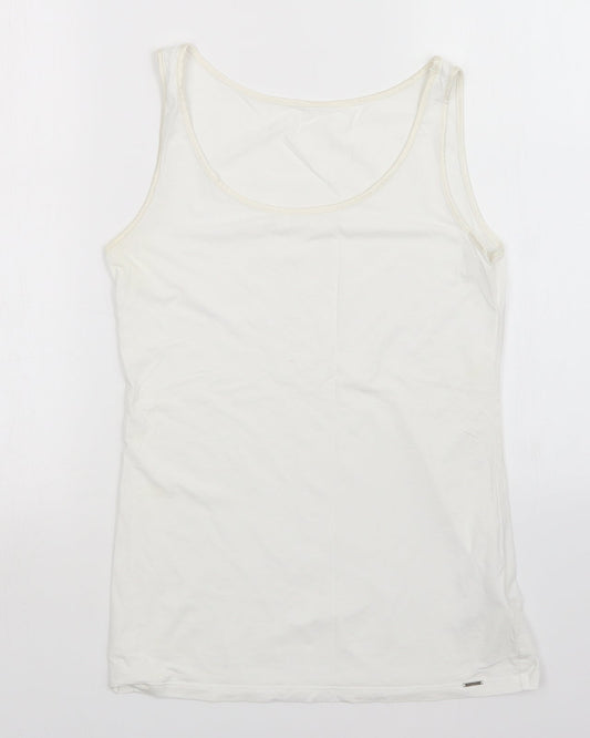 M&S Womens White   Basic Tank Size 12
