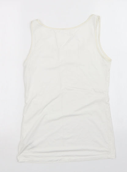 Womens UK Size 12 M&S White Basic Tank