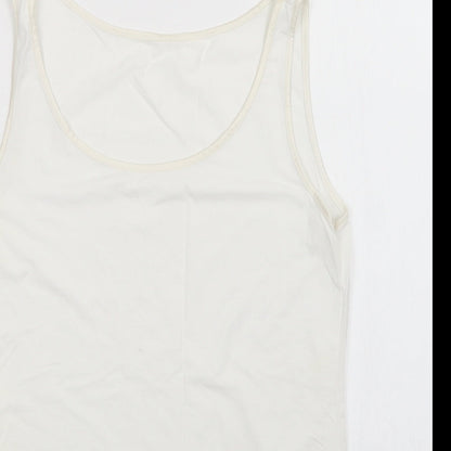 Womens UK Size 12 M&S White Basic Tank