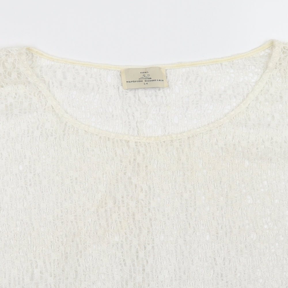 Womens UK Size 14 NEXT White Pullover Jumper