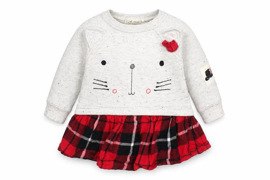Front view of Next girls’ grey jumper, size 3-6, months