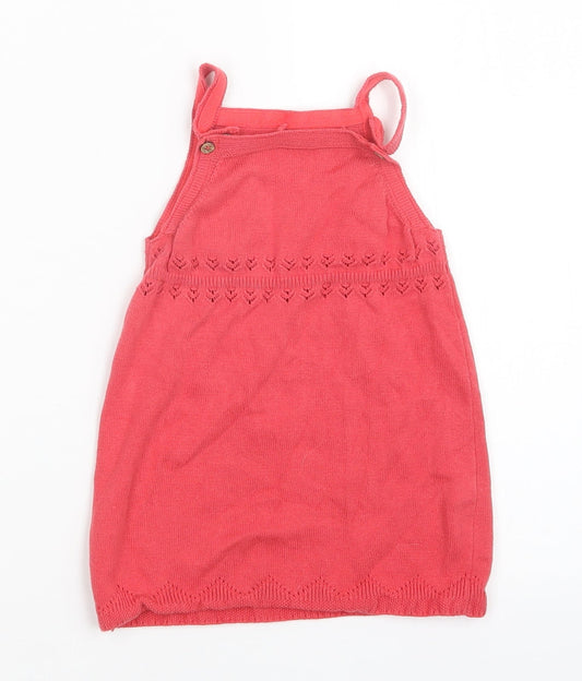 TU Girls Red   Jumper Dress  Size 6-9 Months