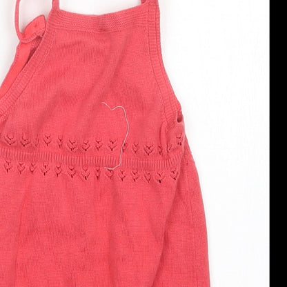 TU Girls Red   Jumper Dress  Size 6-9 Months