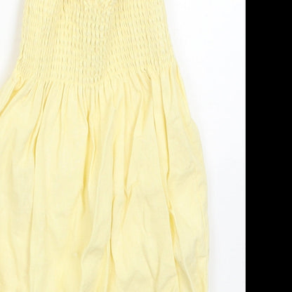 mini mode  Girls Yellow Floral  Romper One-Piece Size 3-6 Months