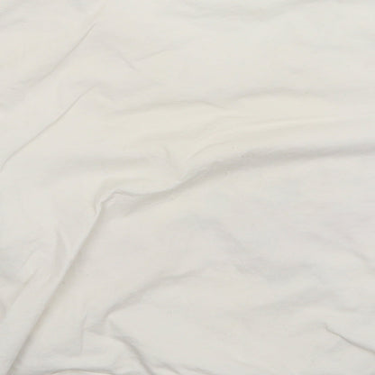 Womens UK Size L H7m White Basic T-Shirt