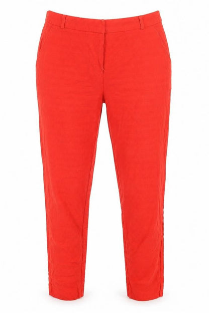 Womens UK Size 10 George Regular Fit  Red Trousers