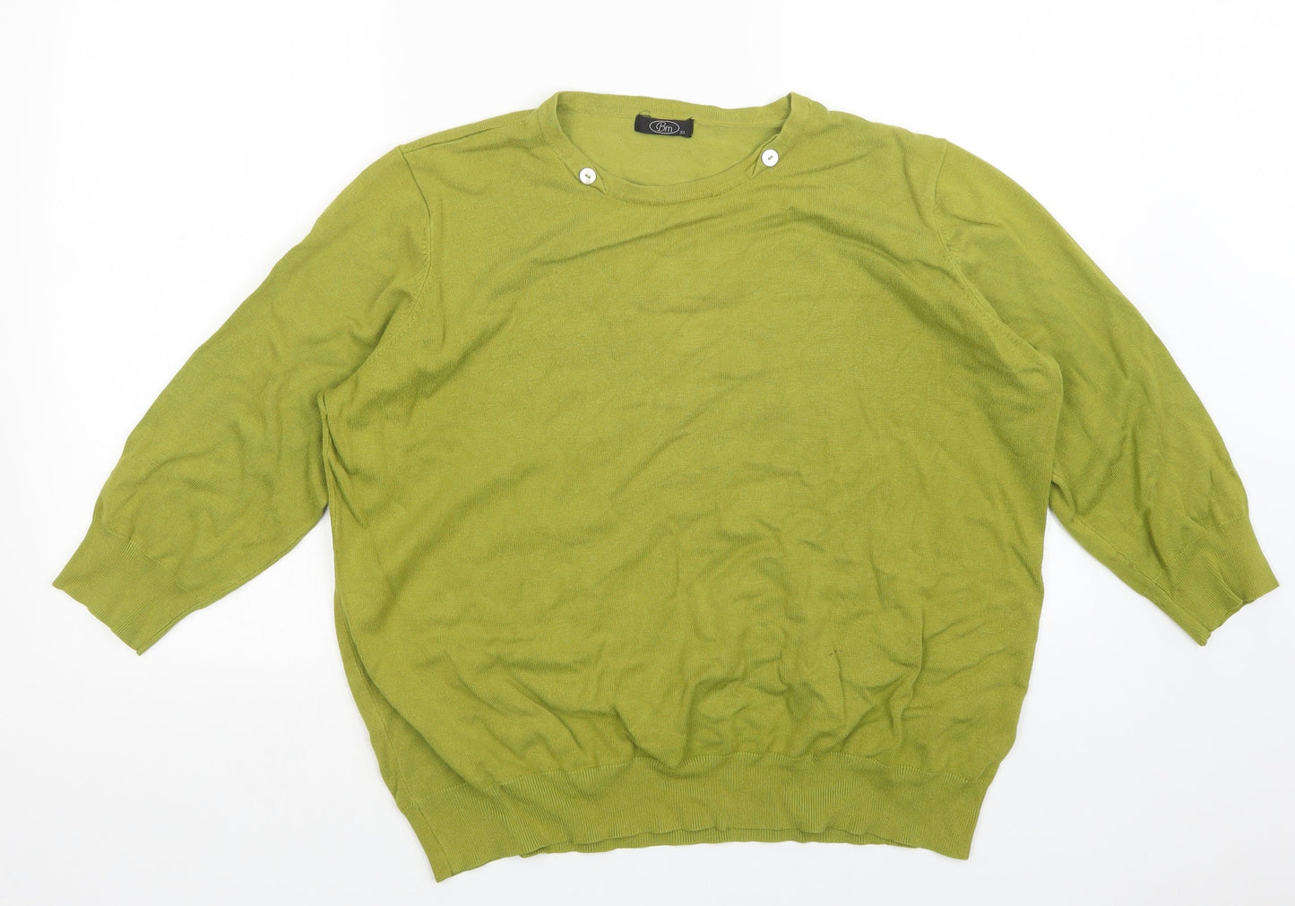 Womens UK Size XL BM Green Pullover Jumper
