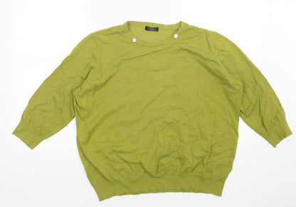 Womens UK Size XL BM Green Pullover Jumper