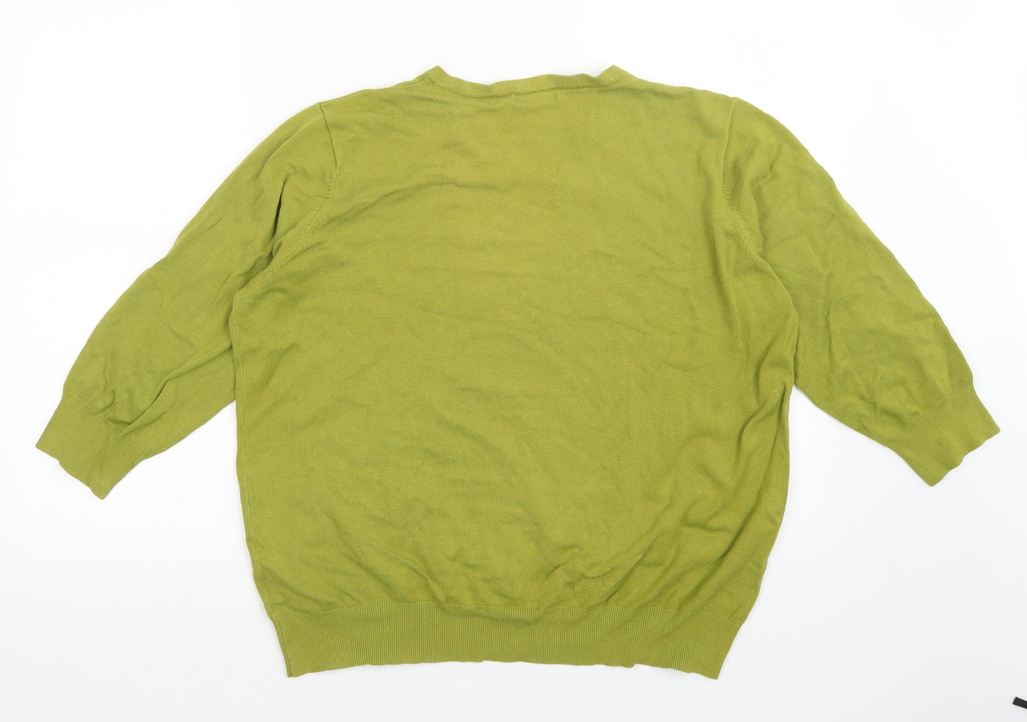 Womens UK Size XL BM Green Pullover Jumper